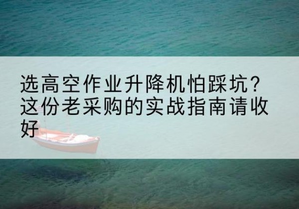 尉犁高空作业升降机厂家推荐-选高空作业升降机怕踩坑？这份老采购的实战指南请收好
